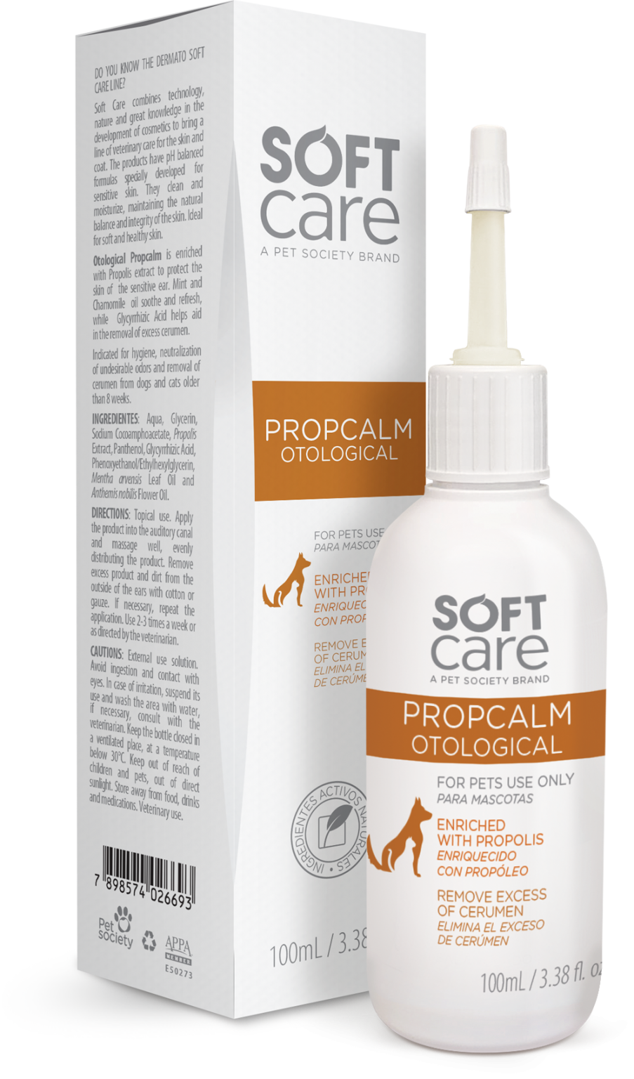Soft Care Propcalm 100 ml | Alivio para Piel y Oídos Sensibles.