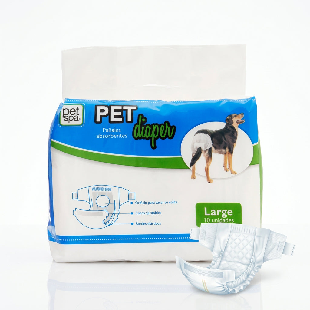 Pañales Desechables Pet Diaper Talla L X 10