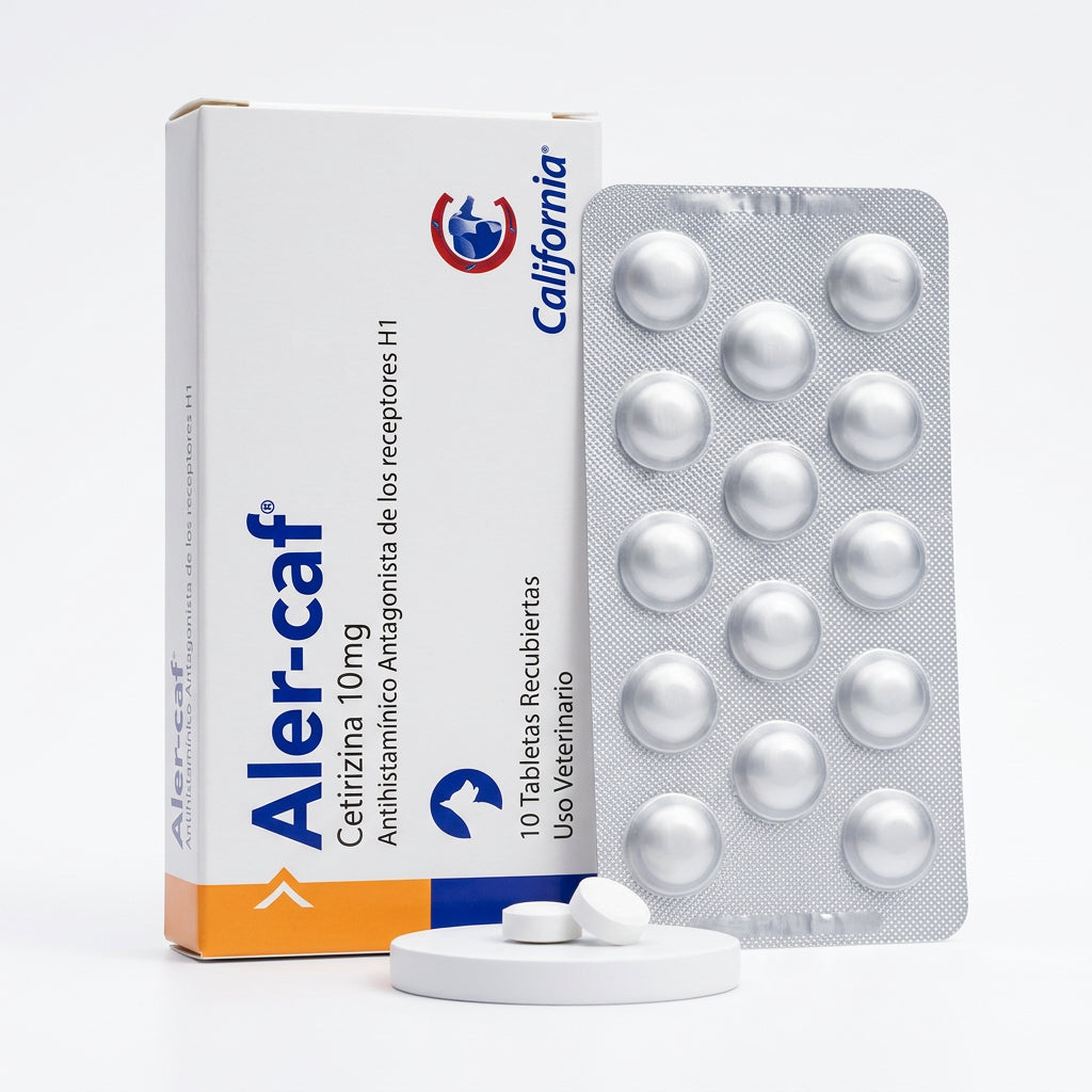 Aler-Caf 10 mg – Antihistamínico para Perros y Gatos (Tabletas)
