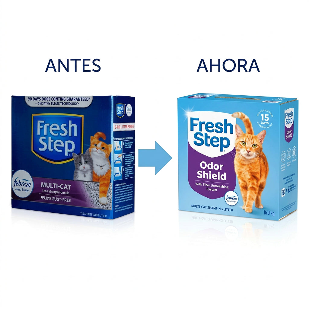 Fresh Step Odor Shield – Arena Sanitaria Aglomerante Neutralizadora de Olores para Gatos