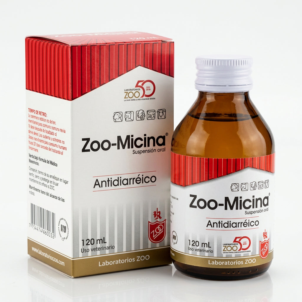 Zoo-Micina 120 ml – Antidiarreico y Antibacteriano Oral