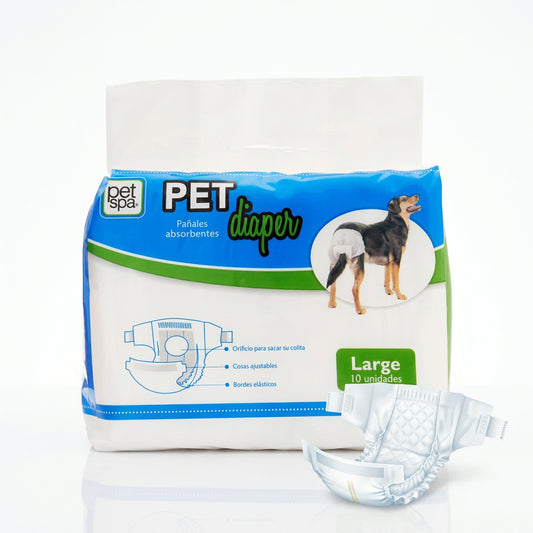 Pañales Desechables Pet Diaper Talla L X 10