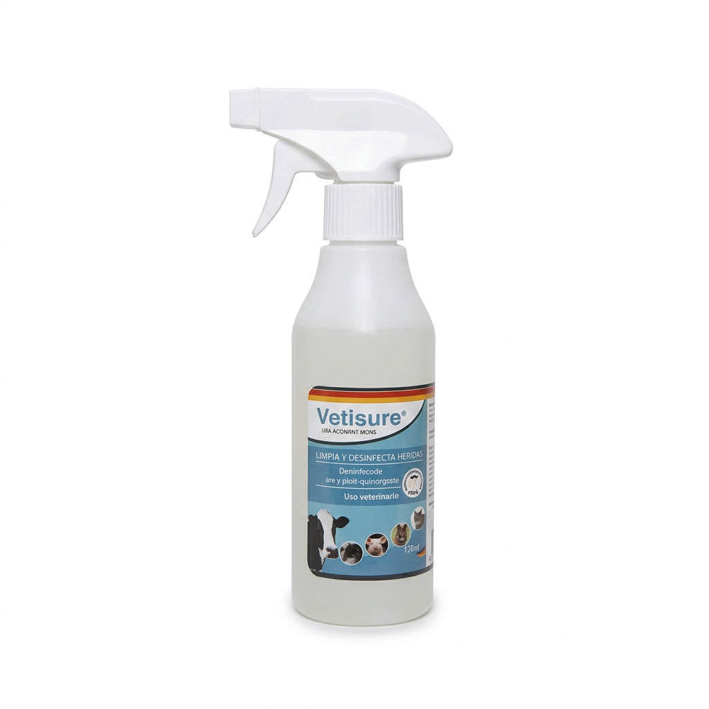 Vetisure 120 ml – Solución Antiséptica y Limpiadora de Heridas para Mascotas